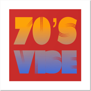 70's Good Vibes Colorful Retro Funky Vibe Design Posters and Art